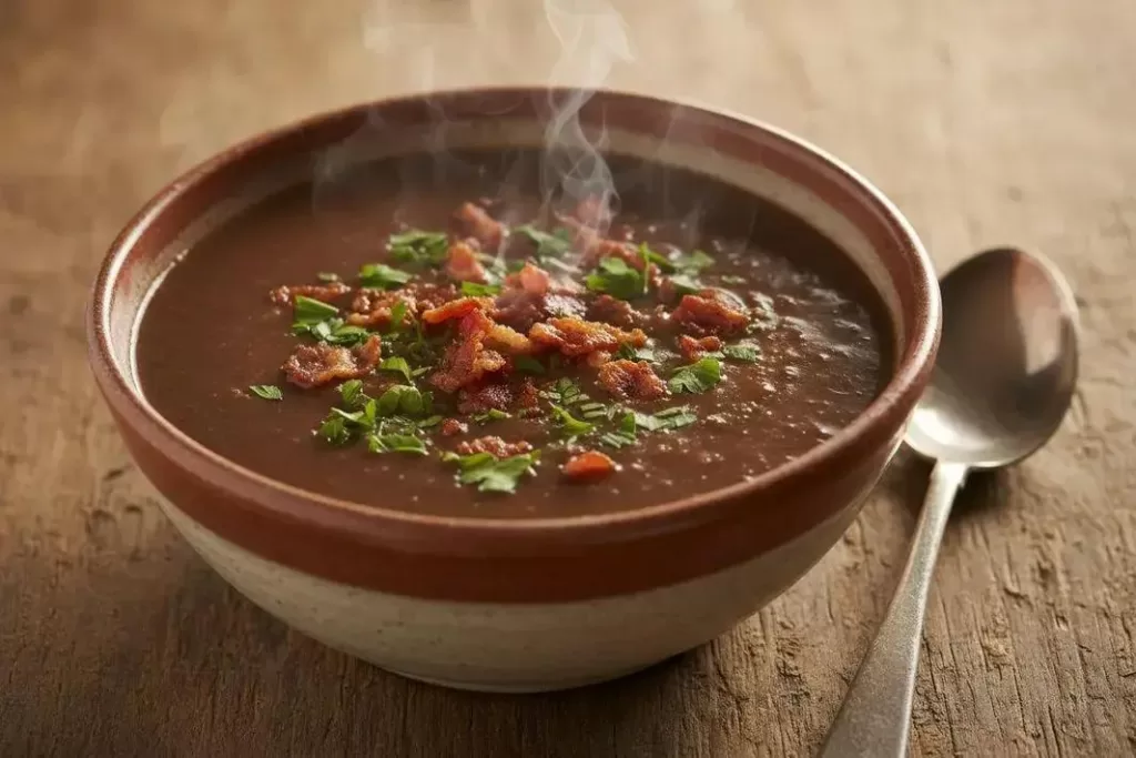 Caldo de Feijão Preto - Caldo de Feijão Preto Cremoso e Reconfortante
