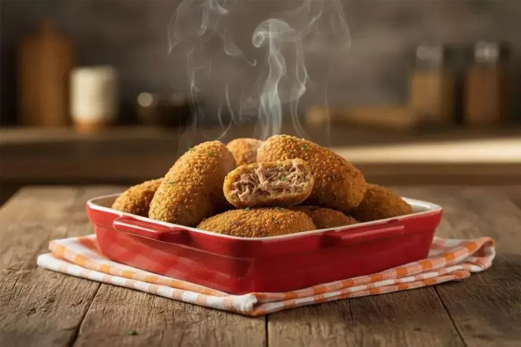 Croquete de Carne - Croquete de Carne Crocante para 30 Porções Irresistíveis!