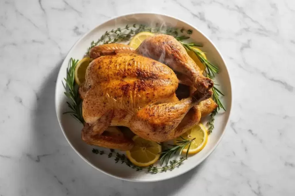 Frango Assado - Frango Assado Fácil e Suculento com Caldo