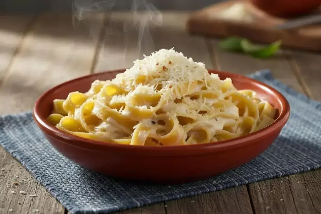 Macarrão Talharim ao Molho Branco - Macarrão Talharim ao Molho Branco Cremoso e Fácil