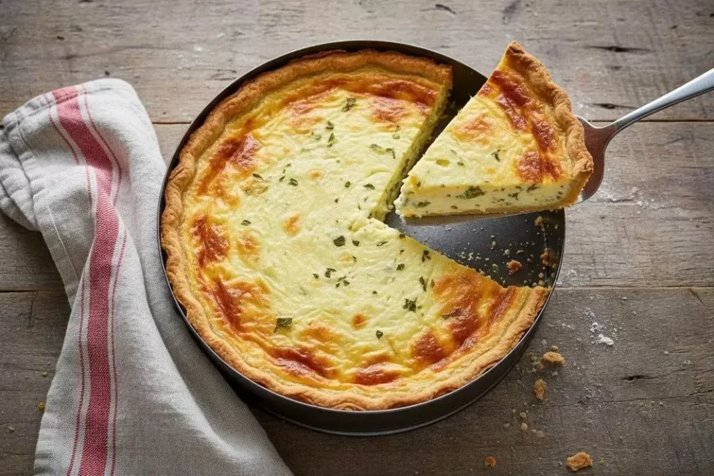 Quiche de Queijo - Quiche de Queijo Cremoso para 10 Porções que Derrete na Boca!