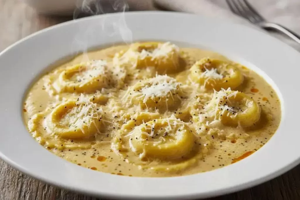Ravioli ao Creme de Coco Light - Ravioli ao Creme de Coco Light Cremoso e Leve