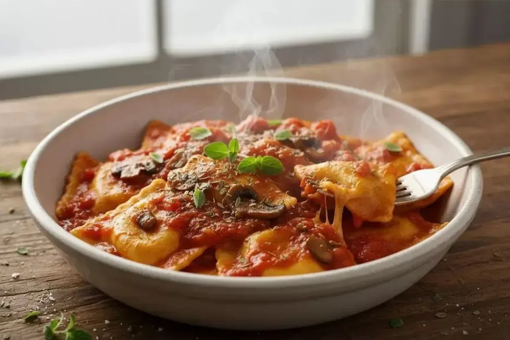 Ravioli ao Molho Italiano - Ravioli ao Molho Italiano saboroso e sem lactose
