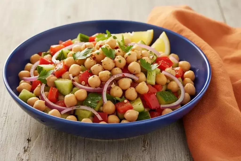 Salada de Grão-de-bico - Salada de Grão-de-bico Fácil e Nutritiva