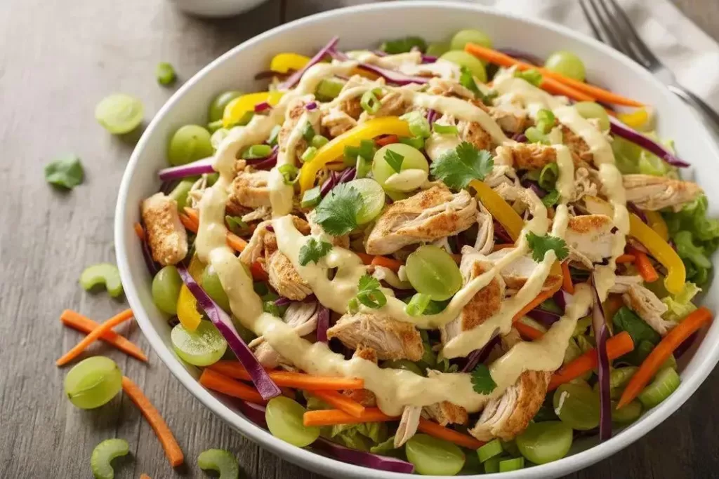 Salpicão de Frango - Salpicão de Frango Cremoso com Uvas Verdes