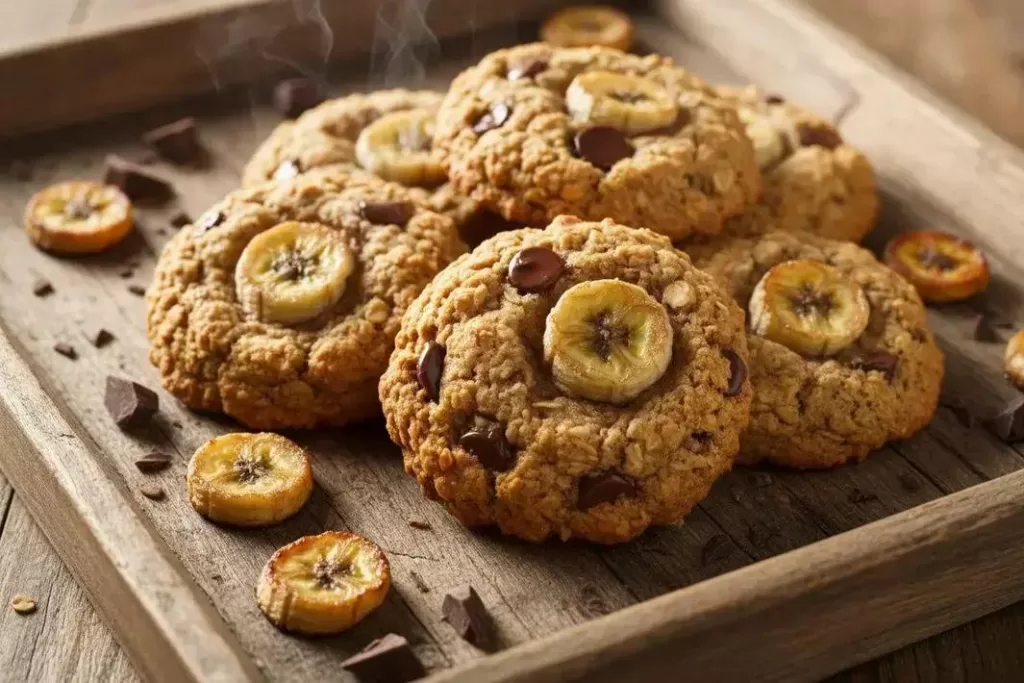 Cookie de Banana com Aveia e Chocolate - Cookie de Banana com Aveia e Chocolate Fácil e Saudável