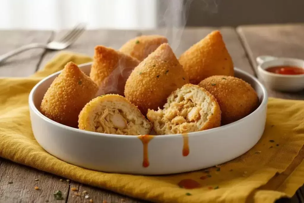 Coxinha de Frango - Coxinha de Frango Macia e Saborosa para Festas