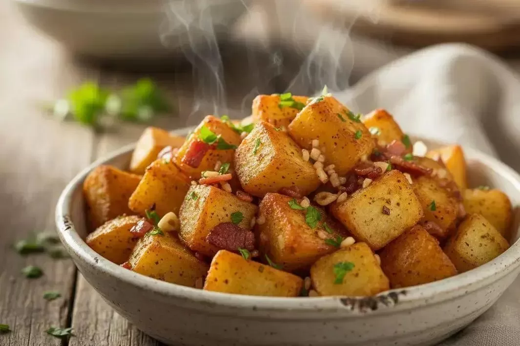 Batatas Risolet ao Alho e Bacon - Batatas Risolet ao Alho e Bacon Crocantes e Fáceis