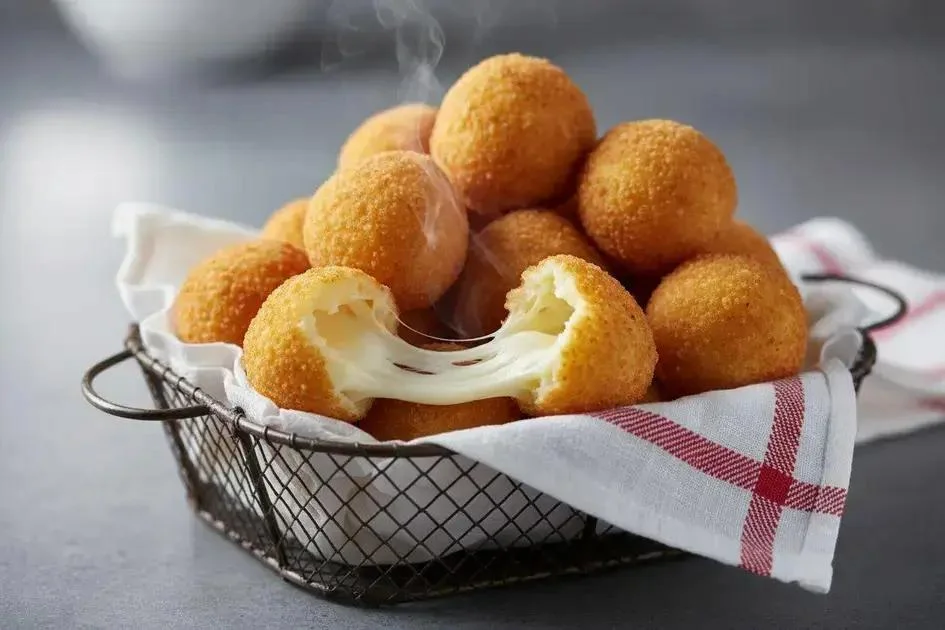 Bolinha de Queijo Delicioso - Bolinha de Queijo Delicioso Crocante para 40 Porções que Derrete na Boca!