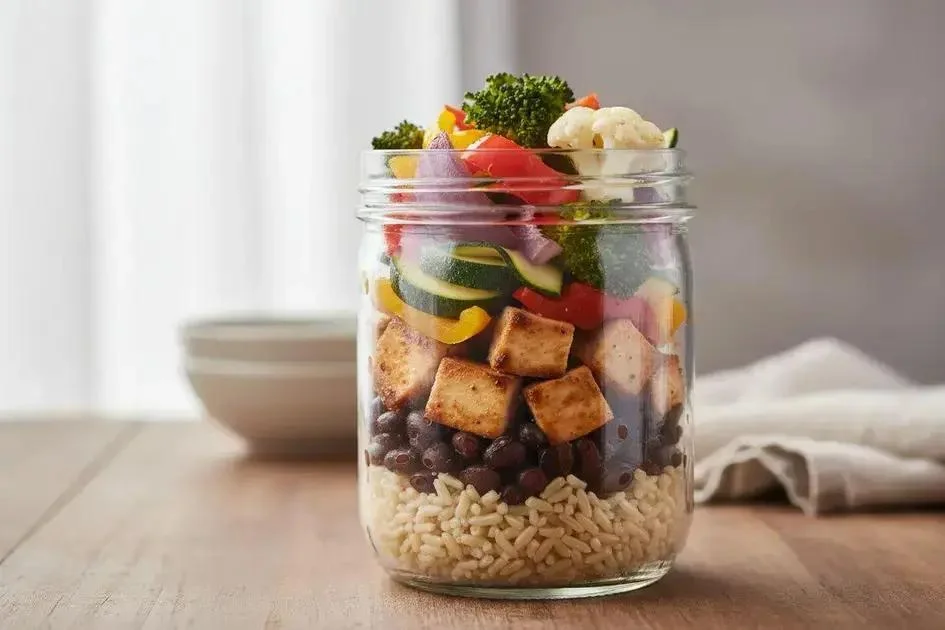 Marmita Fitness Irresistível: Frango Suculento com Arroz, Feijão e Legumes Crocantes!