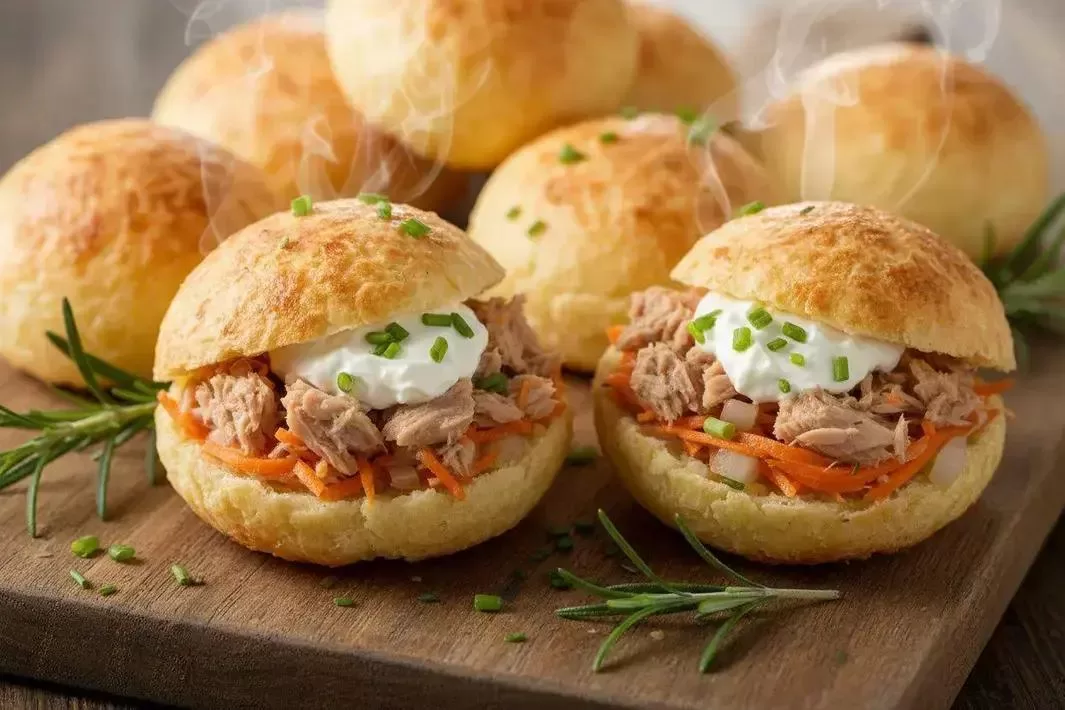 Pão de Queijo Recheado - Pão de Queijo Recheado Fácil e Saboroso