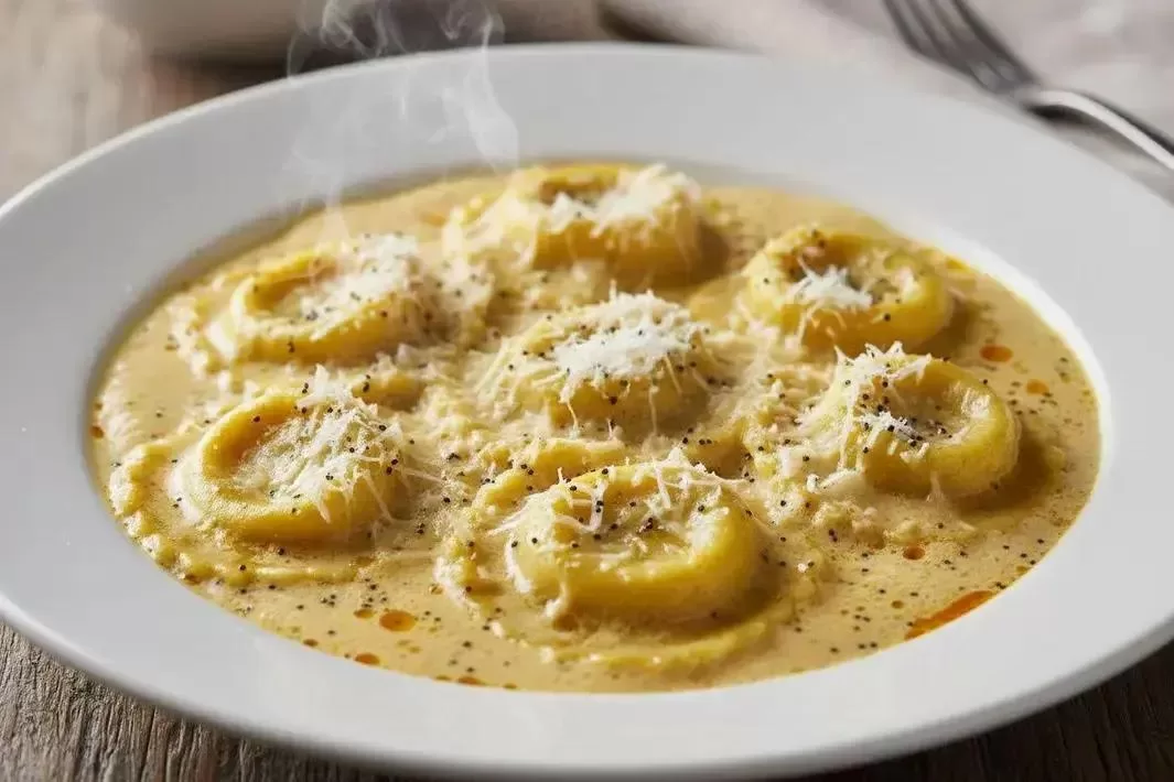 Ravioli ao Creme de Coco Light - Ravioli ao Creme de Coco Light Cremoso e Leve