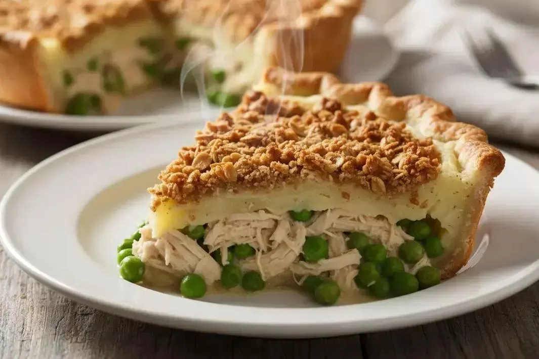 Torta de Frango com Aveia - Torta de Frango com Aveia Crocante e Saudável