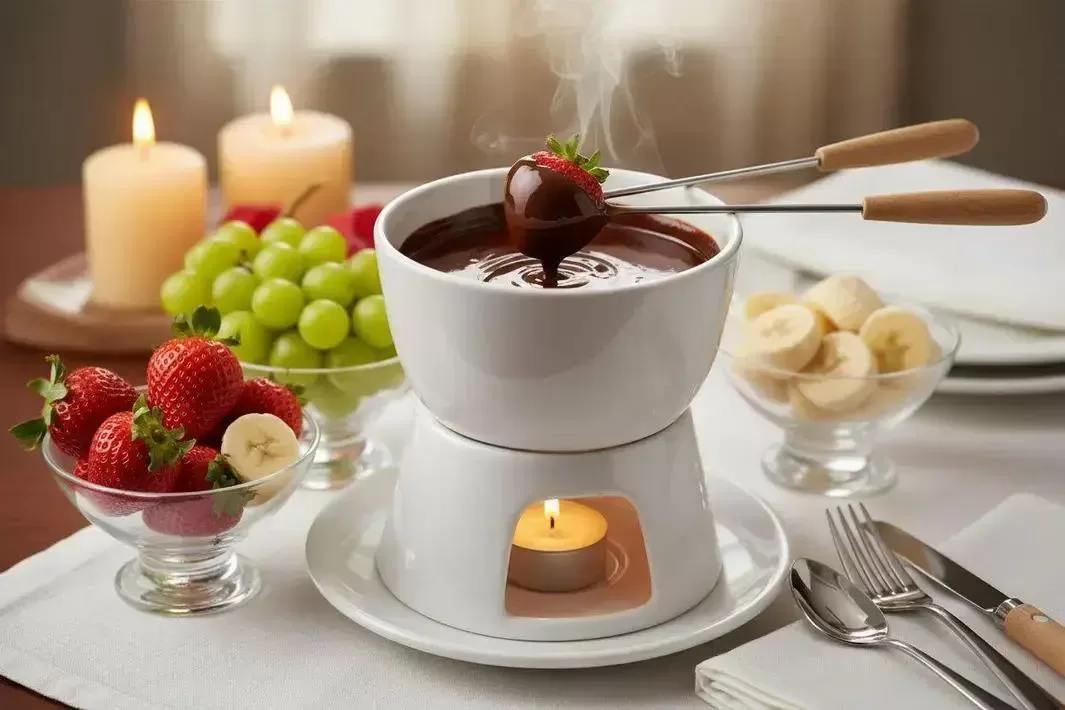 Fondue de Chocolate Tradicional - Fondue de Chocolate Tradicional Cremoso e Fácil