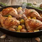 Frango à Passarinho ao Forno - Frango à Passarinho ao Forno Crocante e Leve