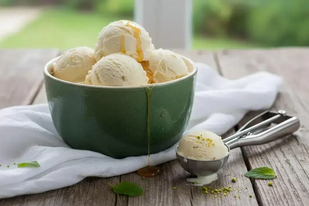 Sorvete de Mel e Baunilha - Sorvete de Mel e Baunilha Cremoso com Colágeno